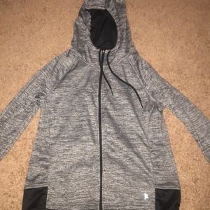 Grey workout zip up